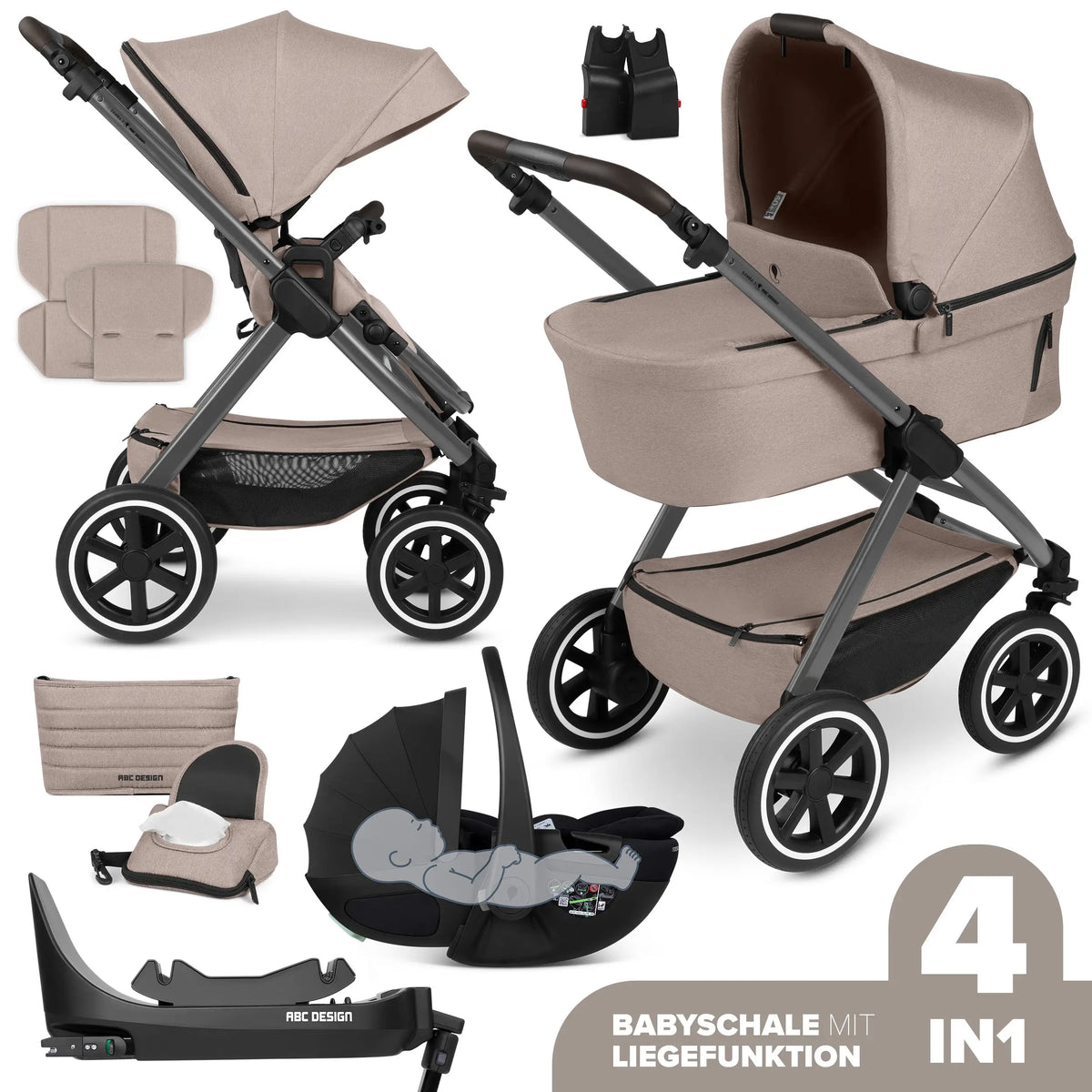 ABC Design Samba 2 Set Passeggino 4in1 con Ovetto Calla