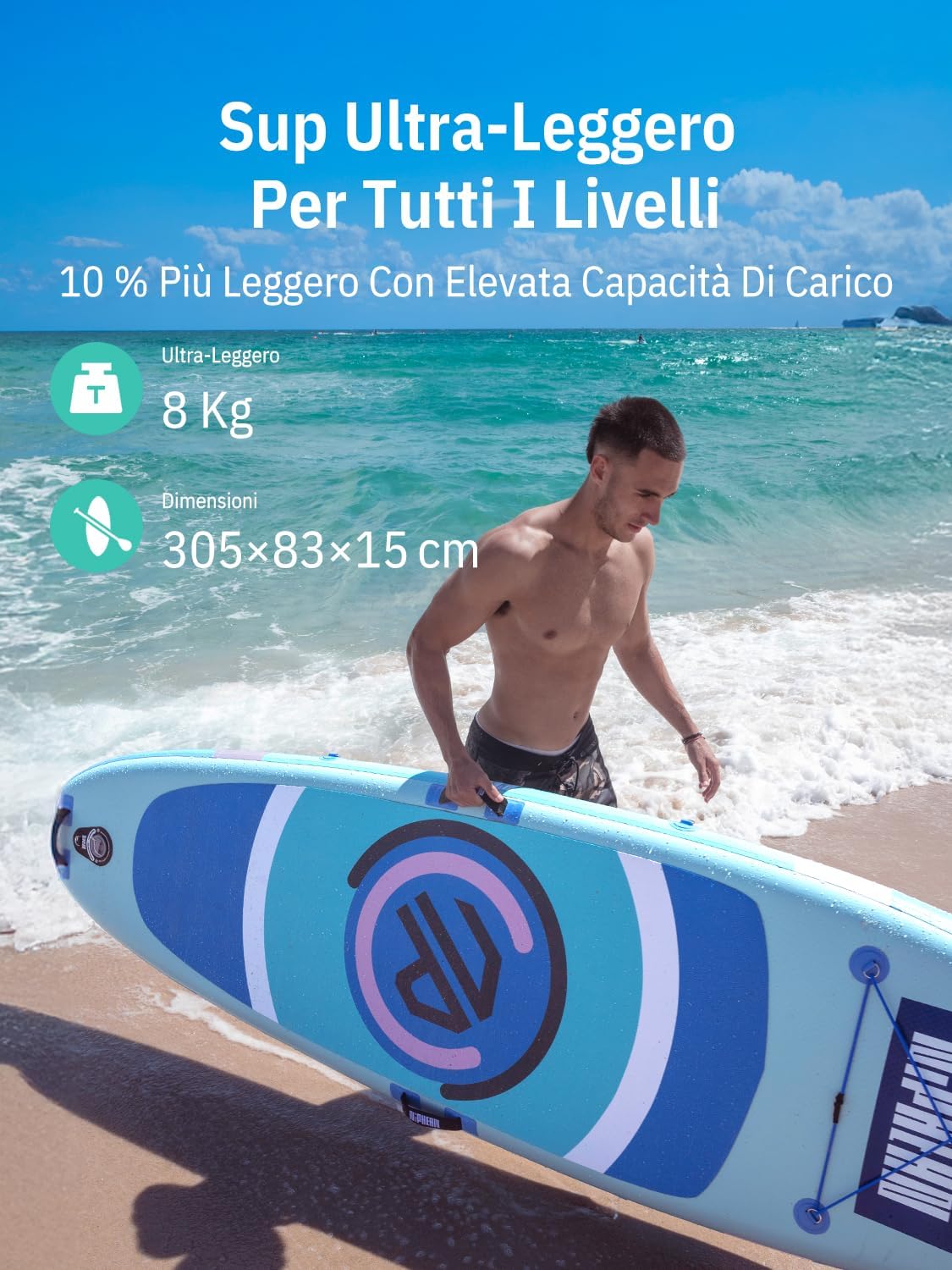 Niphean Tavola da SUP Gonfiabile 305x83x15cm NIPHEAN305