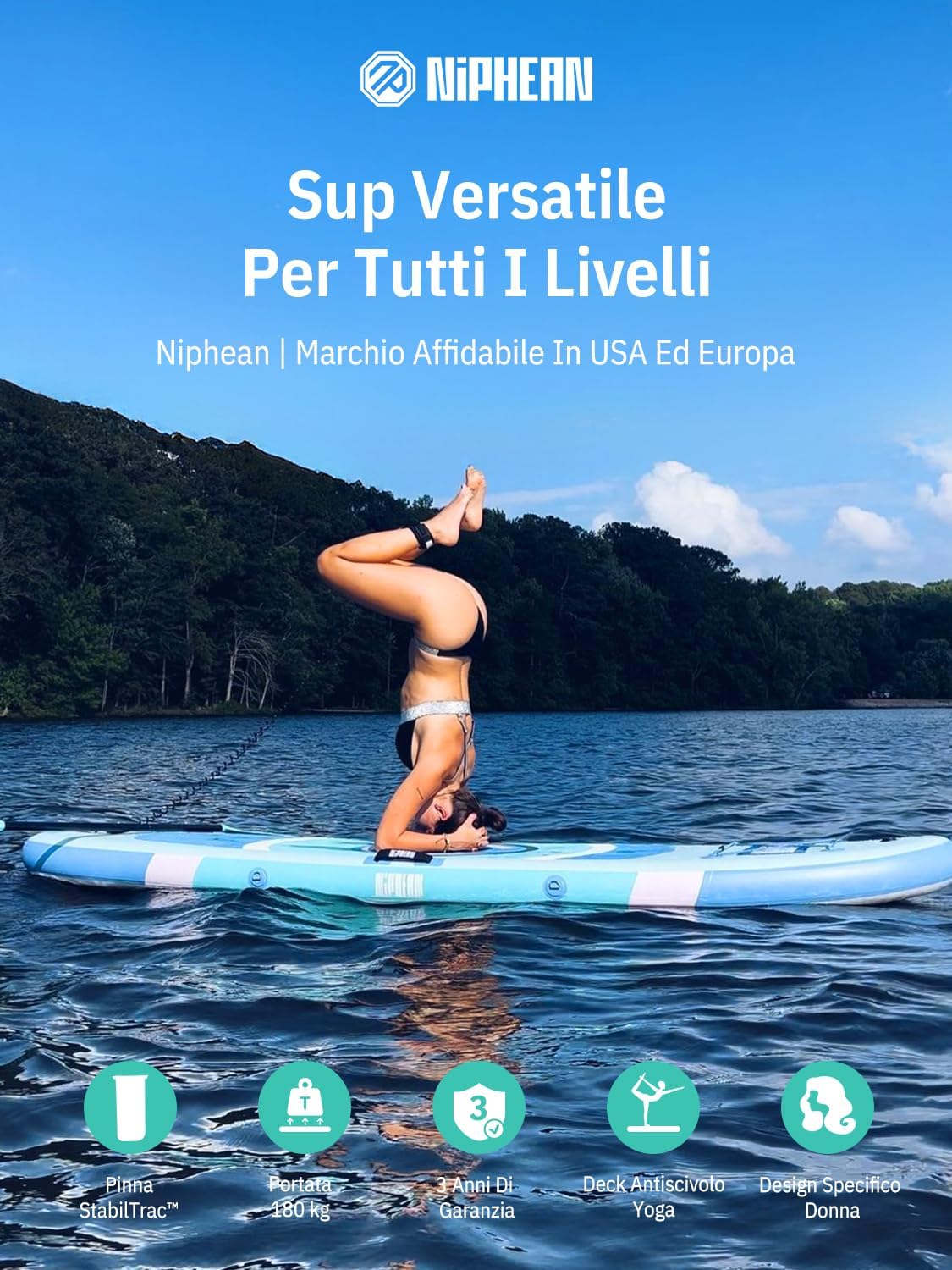 Niphean Tavola da SUP Gonfiabile 305x83x15cm NIPHEAN305