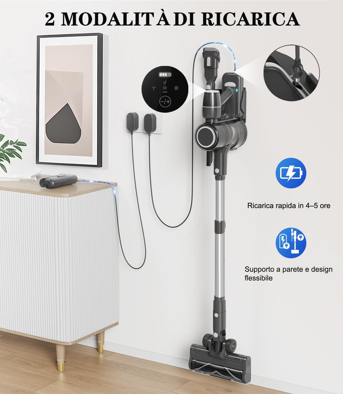 Syntecno VC7211 Scopa Elettrica Senza Fili
