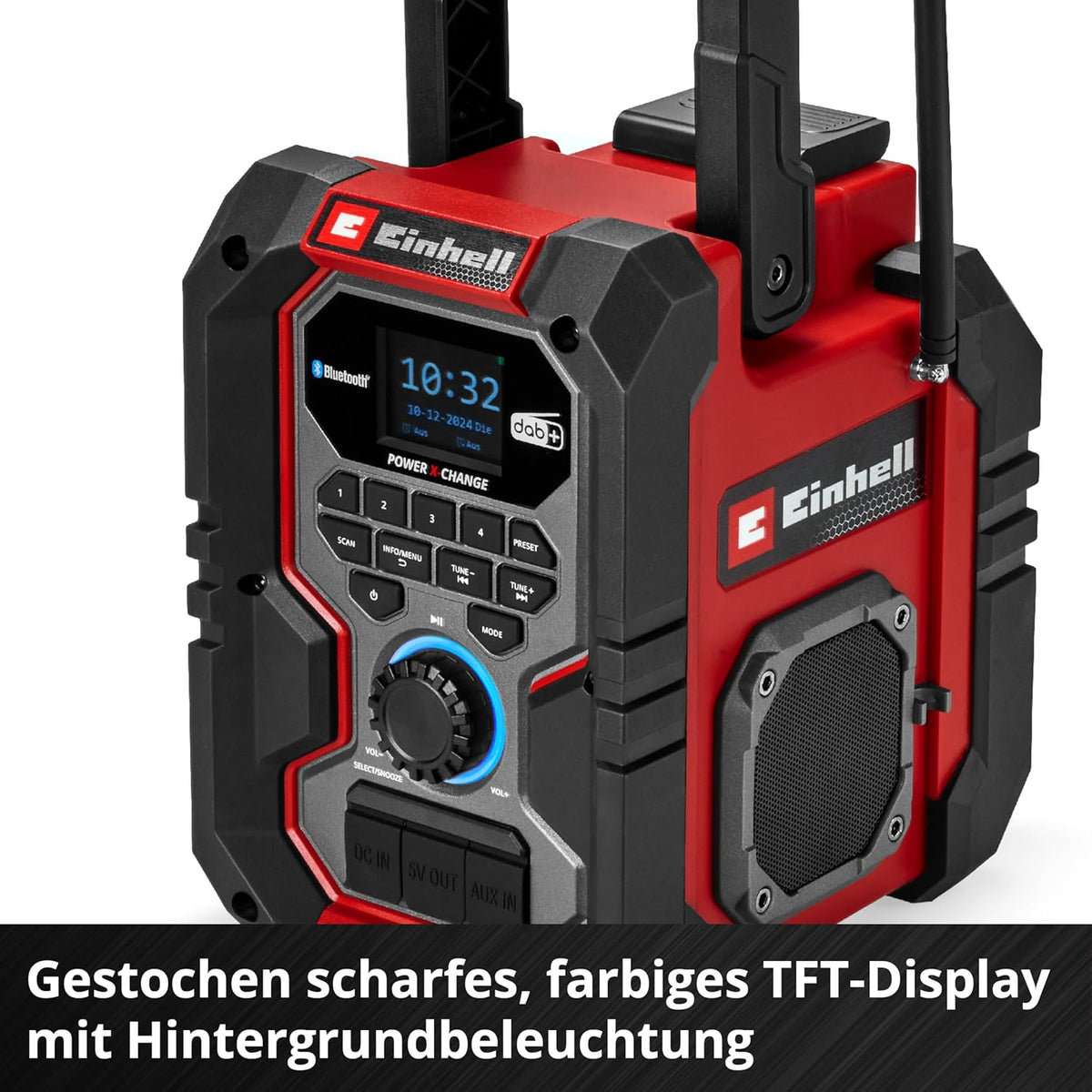 Einhell TE-CR 18 Li DAB+/FM/BT-Solo Radio da Cantiere