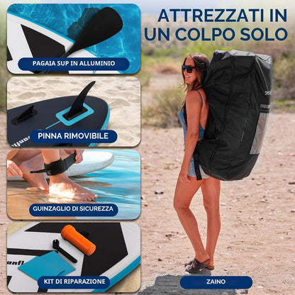 SereneLife SLSPUW100 Tavola da SUP Gonfiabile XL