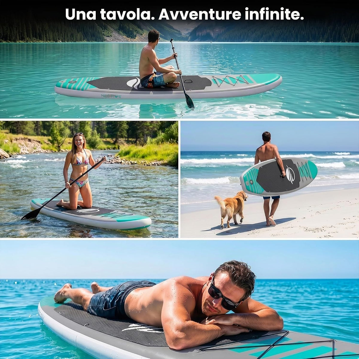 SereneLife Tavola da SUP Gonfiabile