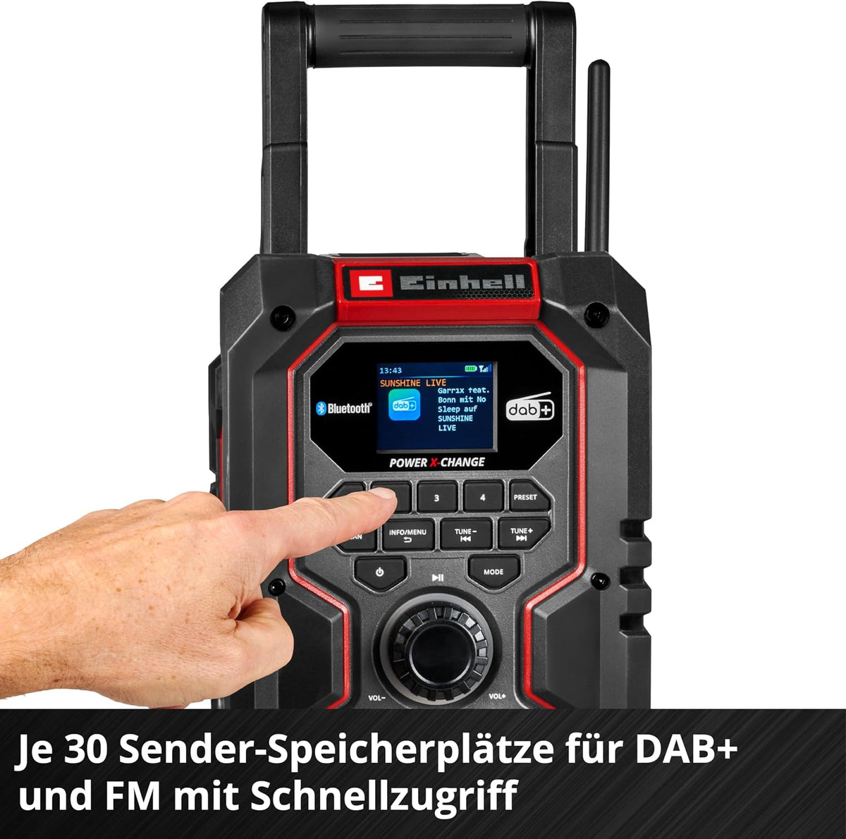 Einhell TE-CR 18 Li DAB+/FM/BT-Solo Radio da Cantiere