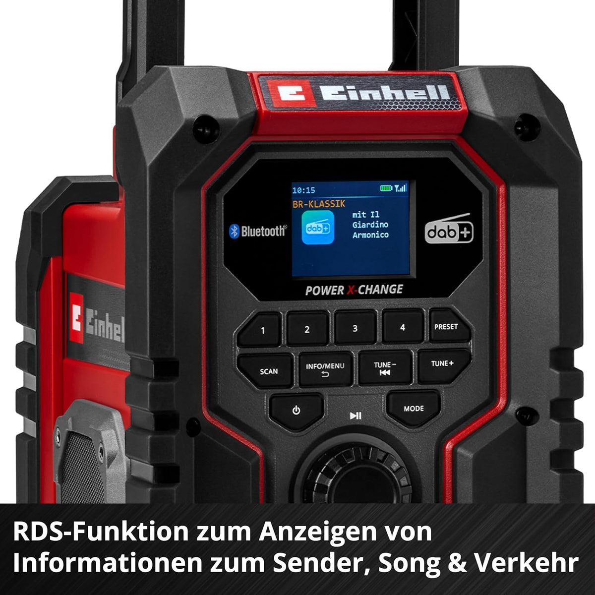 Einhell TE-CR 18 Li DAB+/FM/BT-Solo Radio da Cantiere