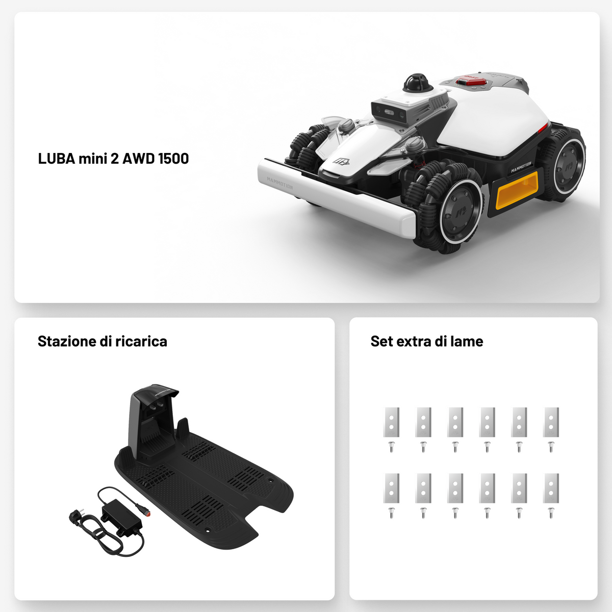 MAMMOTION LUBA mini 2 AWD 1500 Robot Tagliaerba