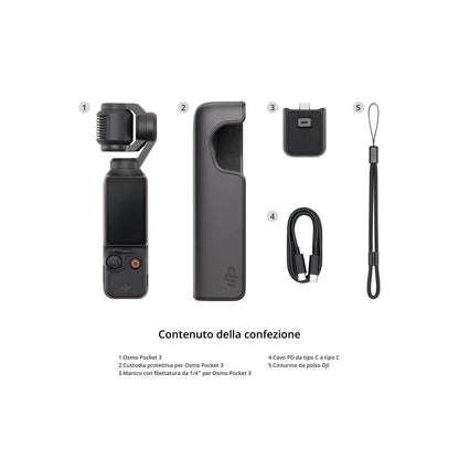 DJI Osmo Pocket 3 Fotocamera con Stabilizzatore